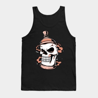 Angry Spray Skull Tank Top